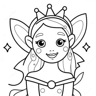 Sparkly Fairy Princess Coloring Page 32234-25821