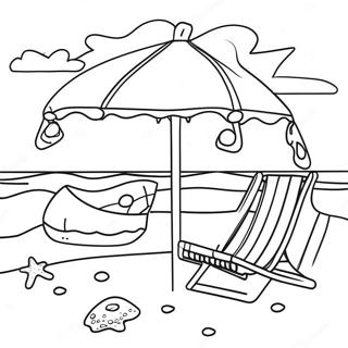 Summer Fun Beach Scene Coloring Page 32243-25814