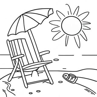 Summer Fun Beach Scene Coloring Page 32243-25816