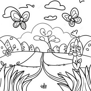 Lavender Field With Butterflies Coloring Page 32274-25841