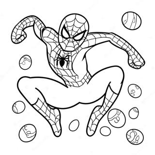 Spiderman With Colorful Easter Eggs Coloring Page 32294-25862