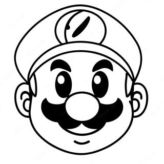 Mario Face Coloring Pages