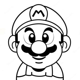 Mario Face Coloring Page 32303-25866