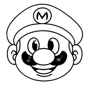 Mario Face Coloring Page 32303-25868