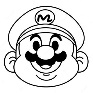 Happy Mario Face Coloring Page 32304-25881