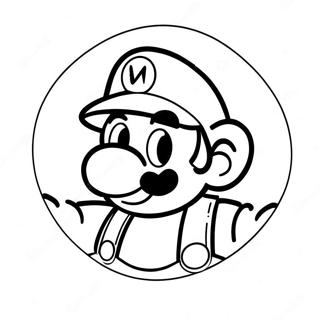 Happy Mario Face Coloring Page 32304-25882