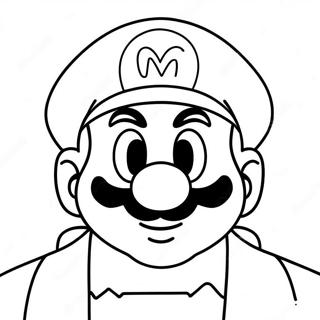 Happy Mario Face Coloring Page 32304-25883