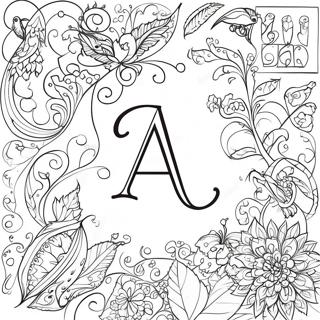 Calligraphy Practice Alphabet Coloring Page 32333-25889