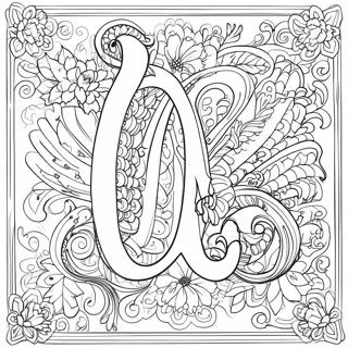 Calligraphy Practice Alphabet Coloring Page 32333-25891