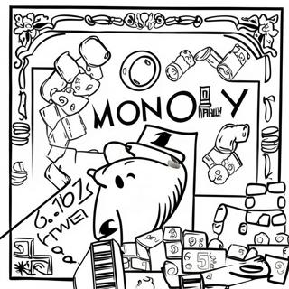 Monopoly Money Coloring Page 32344-25902