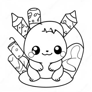 Pokemon Happy Birthday Coloring Pages