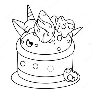 Cute Pokemon Birthday Cake Coloring Page 32354-25909