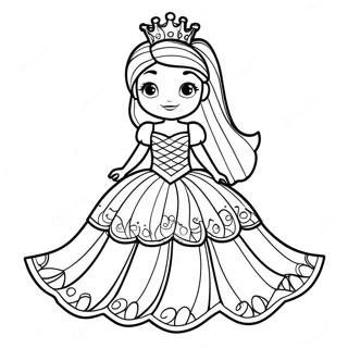 Royal High Roblox Girl In Sparkling Dress Coloring Page 32363-25914