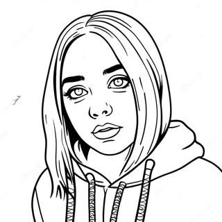 Billie Eilish Coloring Page 3236-2623