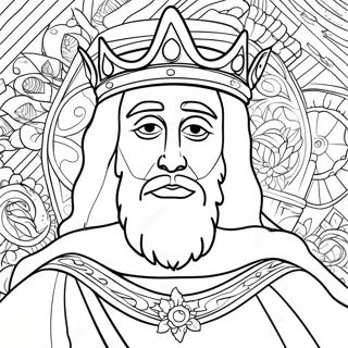 Wise King Solomon With His Crown Coloring Page 32374-25925