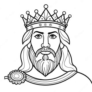 Wise King Solomon With His Crown Coloring Page 32374-25926