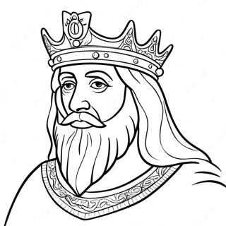 Wise King Solomon With His Crown Coloring Page 32374-25927