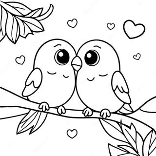 Love Birds Coloring Pages