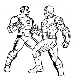 Iron Man Vs Captain America Coloring Page 32434-25976