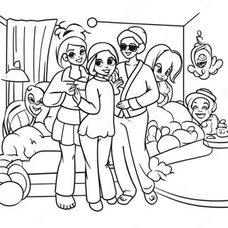 Pajama Party Coloring Page 32443-25982