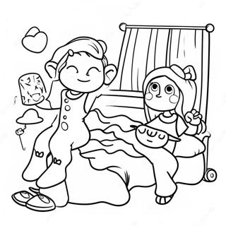 Pajama Party Coloring Page 32443-25983