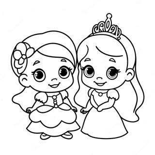 Cute Baby Disney Princesses Coloring Page 32454-25989