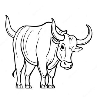 Longhorn Bull Coloring Page 32473-26006