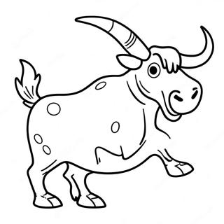 Playful Longhorn Coloring Page 32474-26002