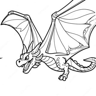 Majestic Ender Dragon Flying Coloring Page 3247-2634