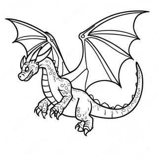 Majestic Ender Dragon Flying Coloring Page 3247-2635