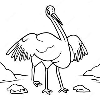 Crane Coloring Pages