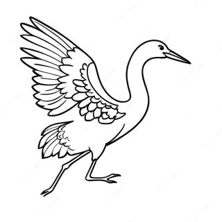 Elegant Crane In Flight Coloring Page 32484-26016