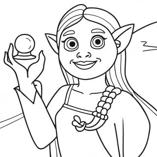 Uma With Magical Powers Coloring Page 32494-26020