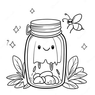 Glowing Firefly In A Jar Coloring Page 32524-26047