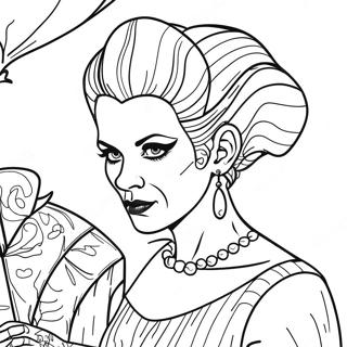 Bride Of Frankenstein Classic Coloring Page 32543-45653