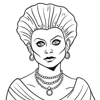 Bride Of Frankenstein Classic Coloring Page 32543-45655