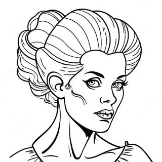 Bride Of Frankenstein Classic Coloring Page 32543-45656