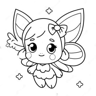 Cute Anime Fairy With Sparkling Wings Coloring Page 32554-26062