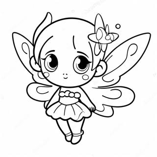 Cute Anime Fairy With Sparkling Wings Coloring Page 32554-26063