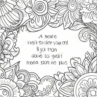 With Words Inspirational Quotes Coloring Page 3256-2645