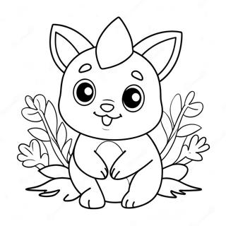 Cute Spike With Flowers Coloring Page 32574-26077