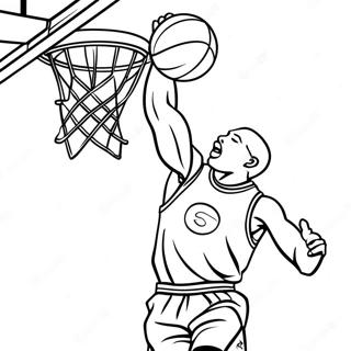 Basketball Player Dunking Coloring Page 32613-26106