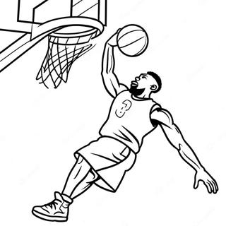 Basketball Player Dunking Coloring Page 32613-26107