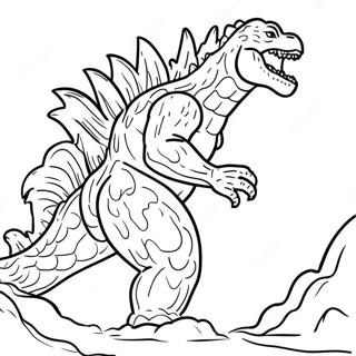 Godzilla Atomic Breath Coloring Page 32623-26114