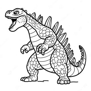 Godzilla Atomic Breath Coloring Page 32623-26115