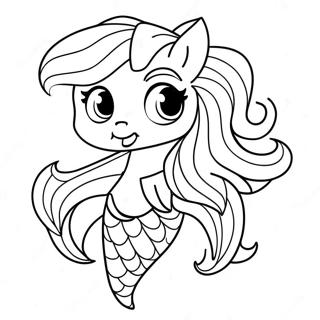 Sparkly Mermaid Pony Coloring Page 32634-26125