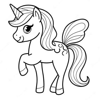 Sparkly Mermaid Pony Coloring Page 32634-26128