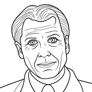 Creepy Serial Killer Portrait Coloring Page 32654-26147