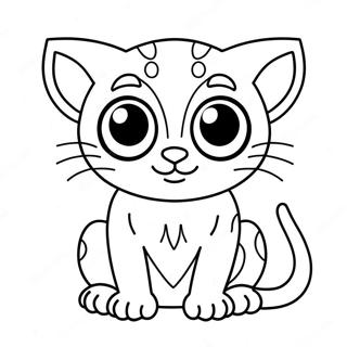 Cute Prowler With Big Eyes Coloring Page 32664-26153