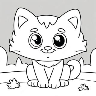 Cute Prowler With Big Eyes Coloring Page 32664-26154